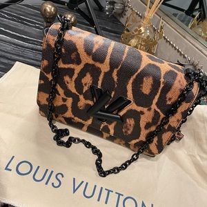 Louis Vuitton Twist Mm Leopard Cross Body Bag